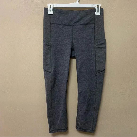 Lululemon Speed Up Crop 21" Heathered Black Size 6 W6AK6S - Picture 4 of 15